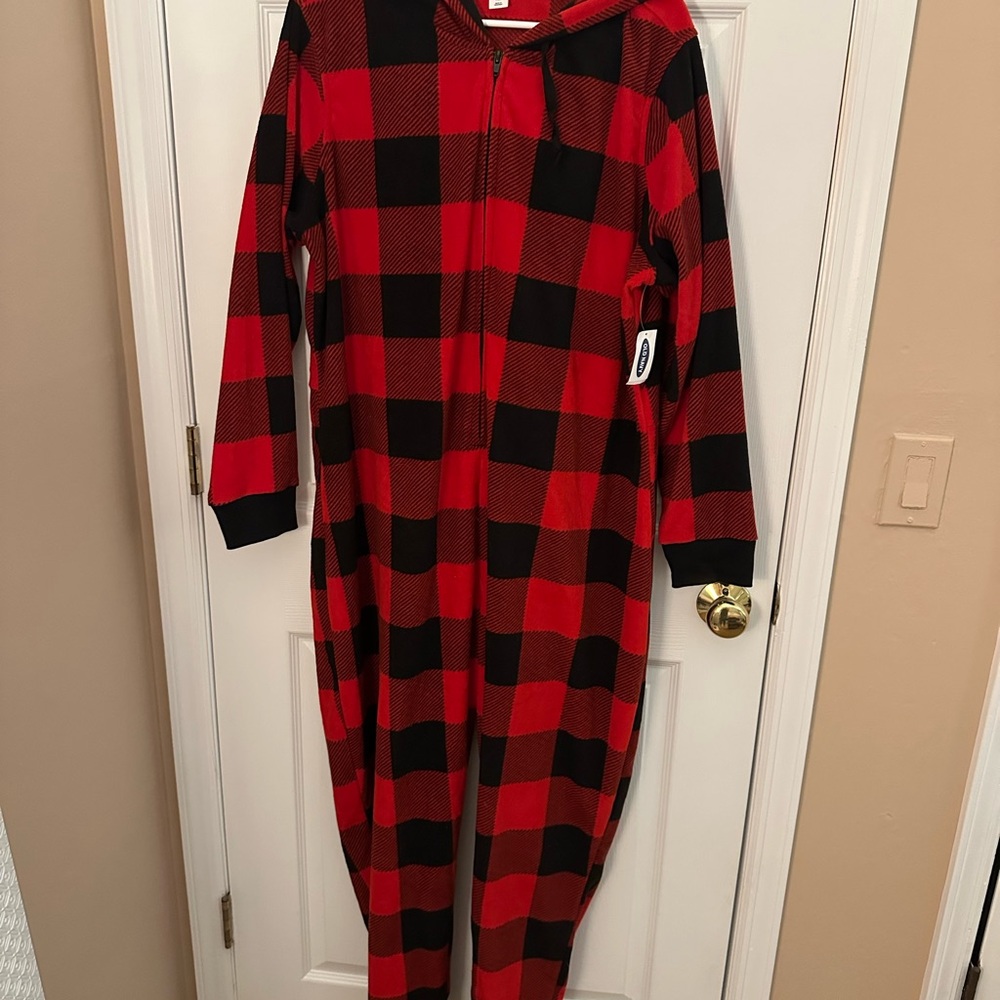 Red and Black Plaid Onesie